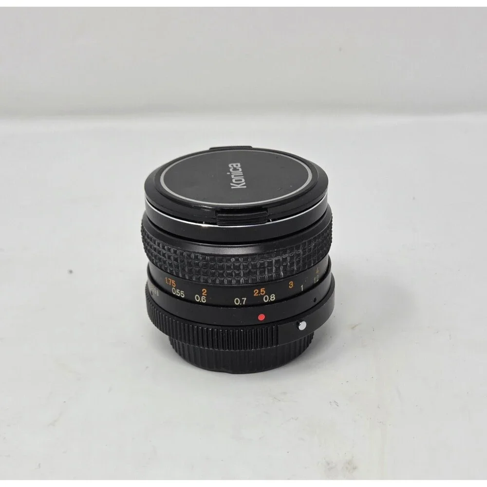 Konica Hexanon AR 50mm f/1.7 Lens Manual Focus Japan w/ Caps Clean